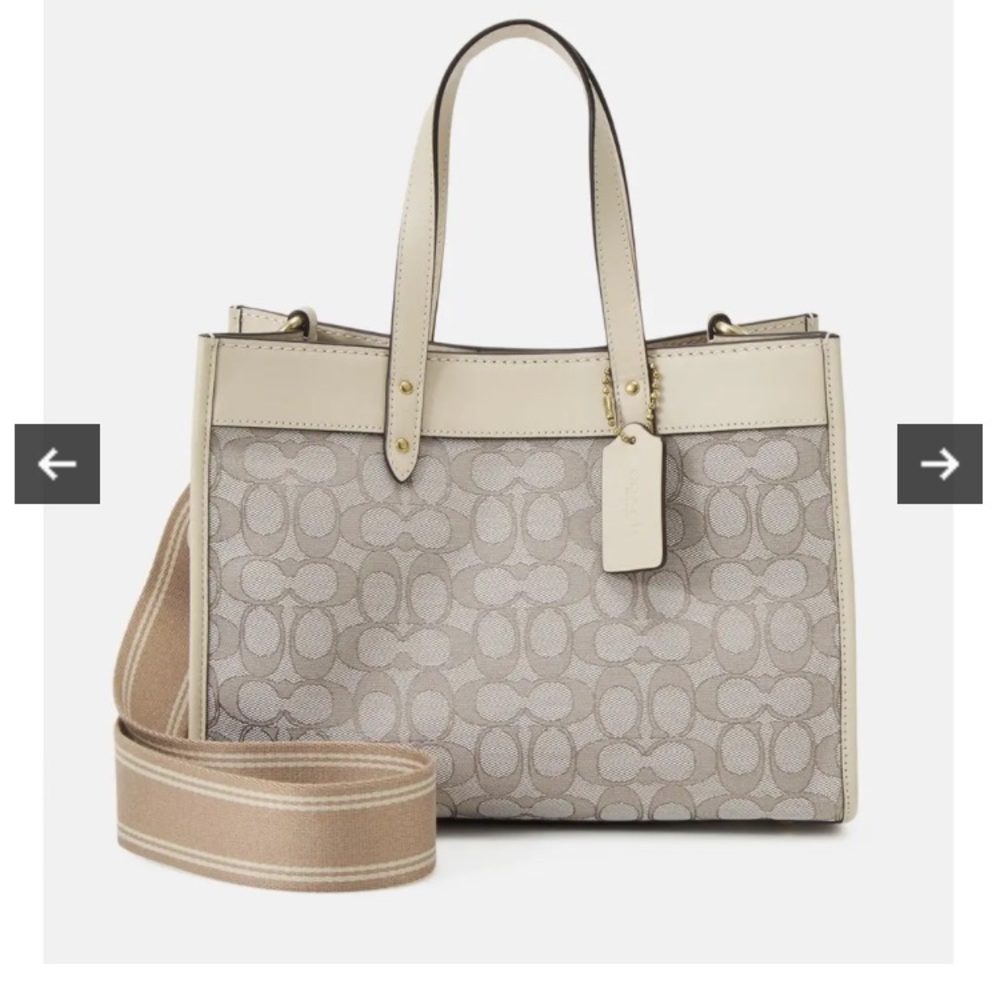 Coach signature field monogram tote 30 bag